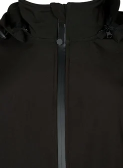 Kurze Softshell-Jacke mit abnehmbarer Kapuze