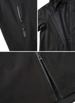 Kurze Softshell-Jacke mit abnehmbarer Kapuze