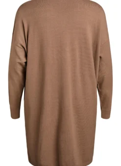 Kurzes Strickkleid mit Mittelnaht und Taschen