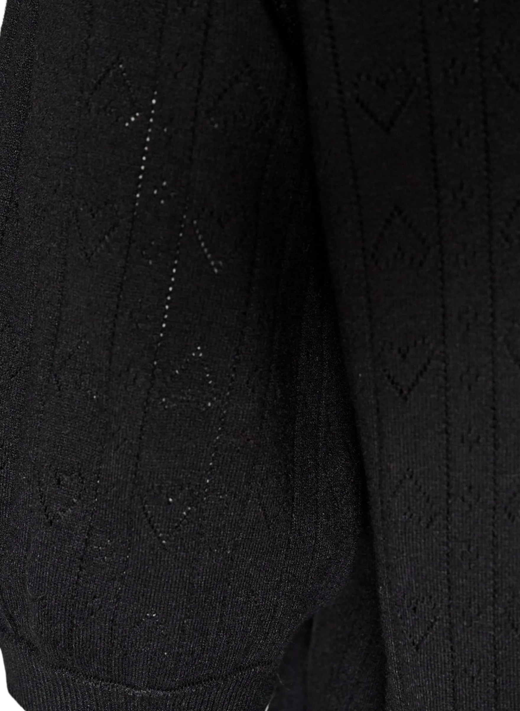 Kurzärmelige Bluse aus Strick mit Pointelle-Muster