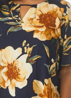Kurzärmelige Bluse aus Viskose mit Print