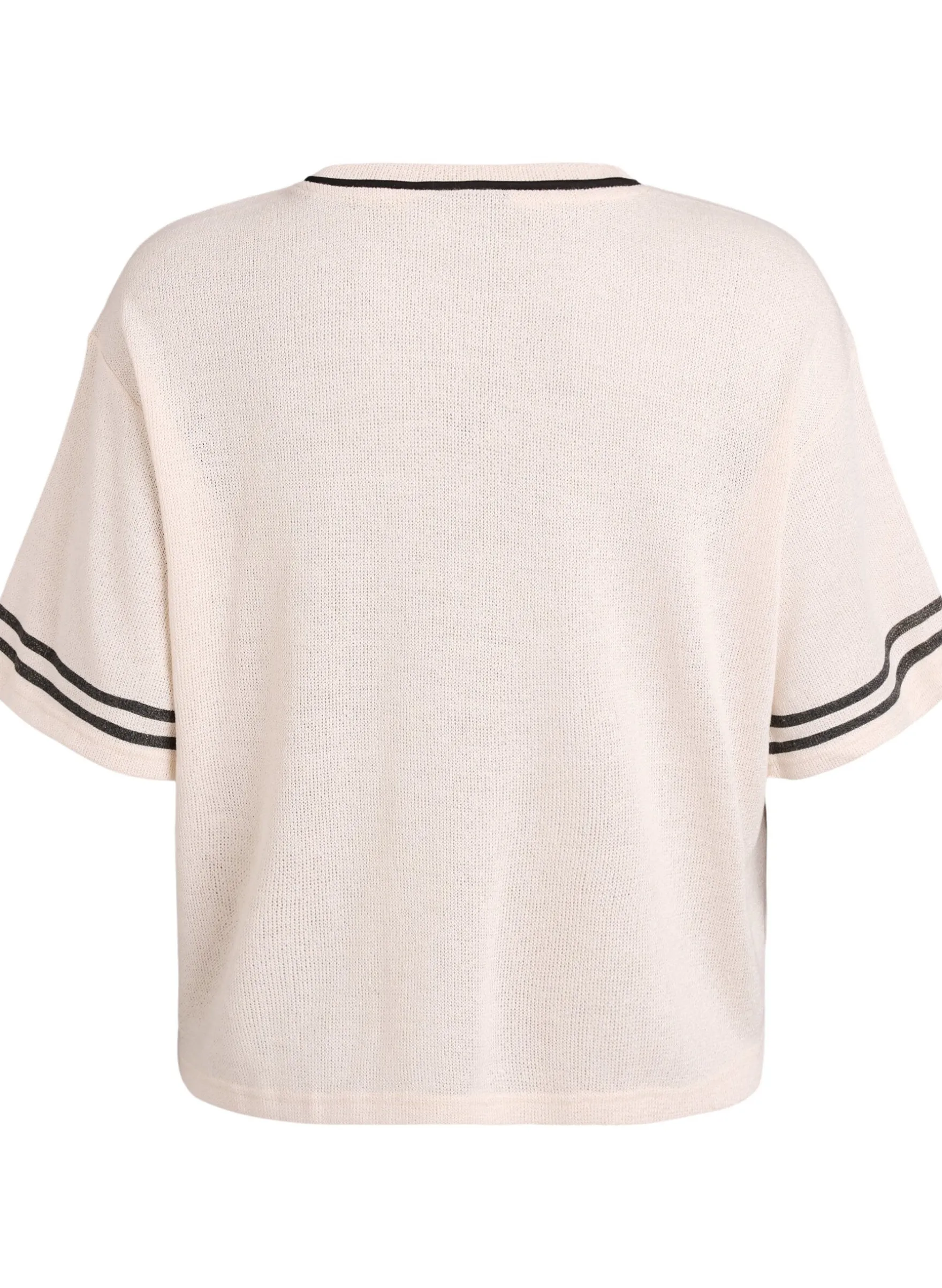 Kurzärmelige Bluse mit Kontraststreifen