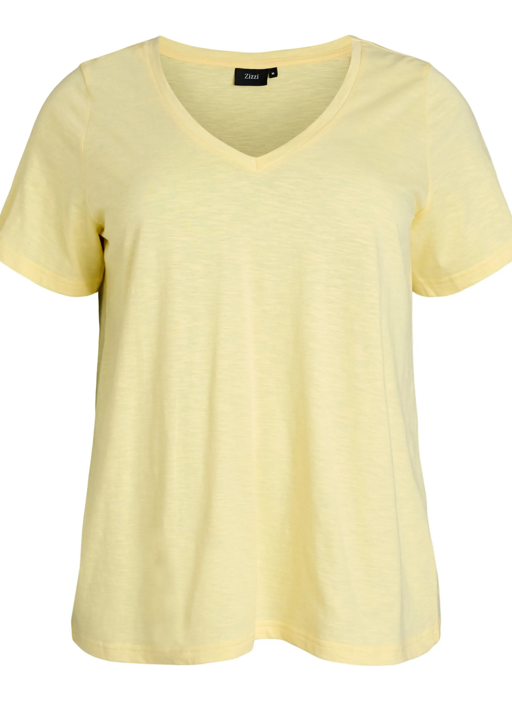 Kurzärmeliges Basic T-Shirt mit V-Ausschnitt