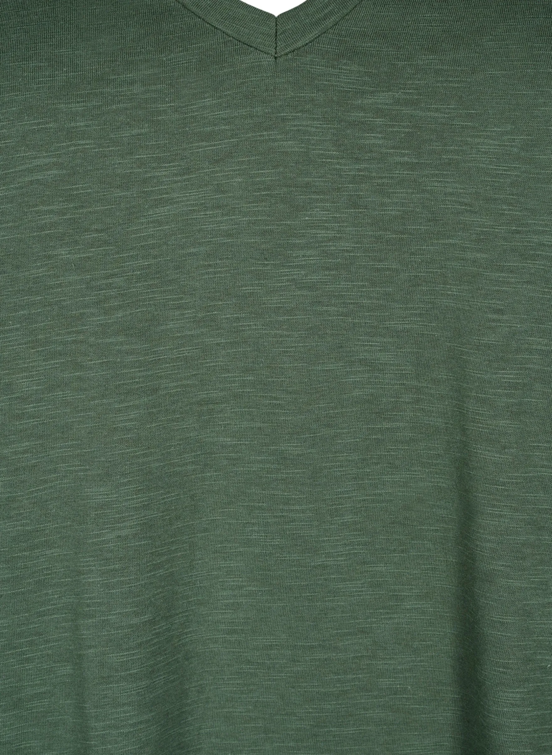 Kurzärmeliges Basic T-Shirt mit V-Ausschnitt