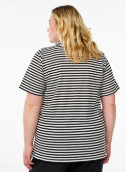 Kurzärmeliges Poloshirt mit Streifen