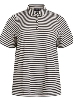 Kurzärmeliges Poloshirt mit Streifen