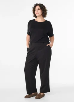 Kurzärmelige Strickbluse aus Viskose