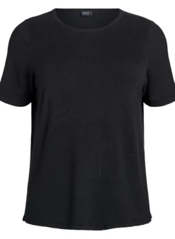 Kurzärmelige Strickbluse aus Viskose