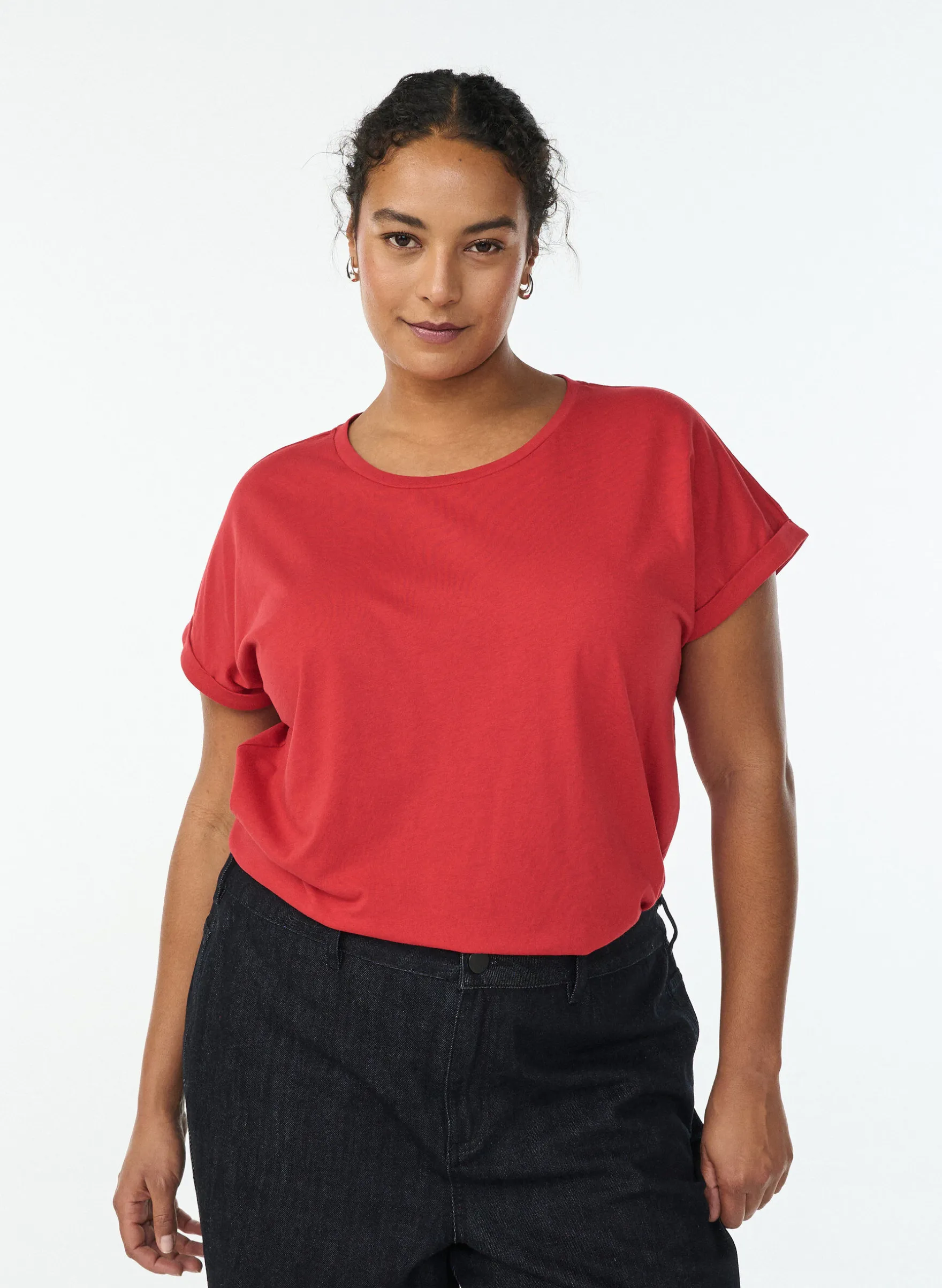 Kurzärmeliges T-Shirt aus Baumwollmischgewebe