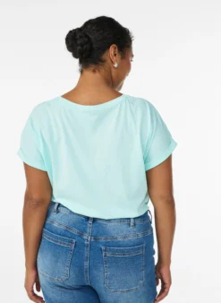Kurzärmeliges T-Shirt aus Baumwollmischgewebe