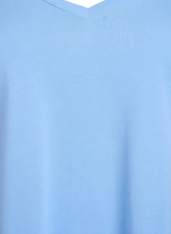 Kurzärmeliges T-Shirt mit V-Ausschnitt