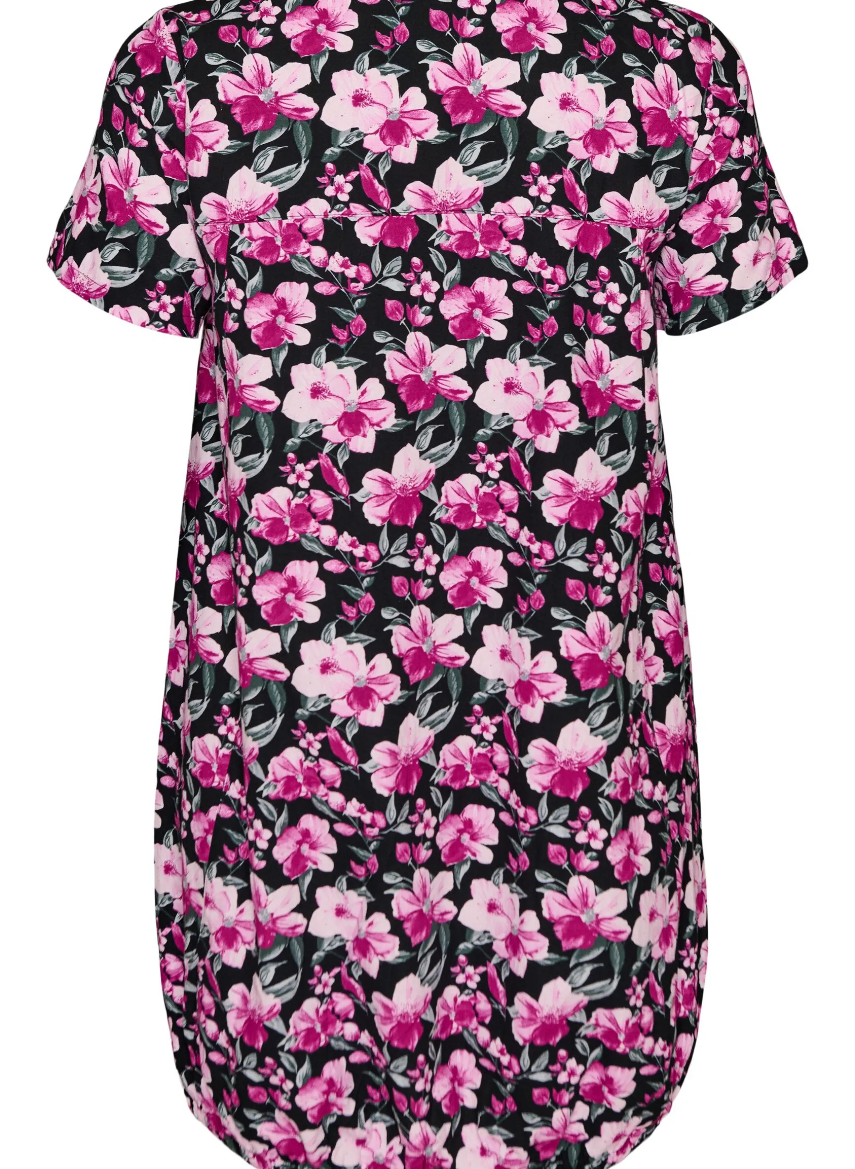 Kurzärmliges Baumwollkleid mit Aufdruck