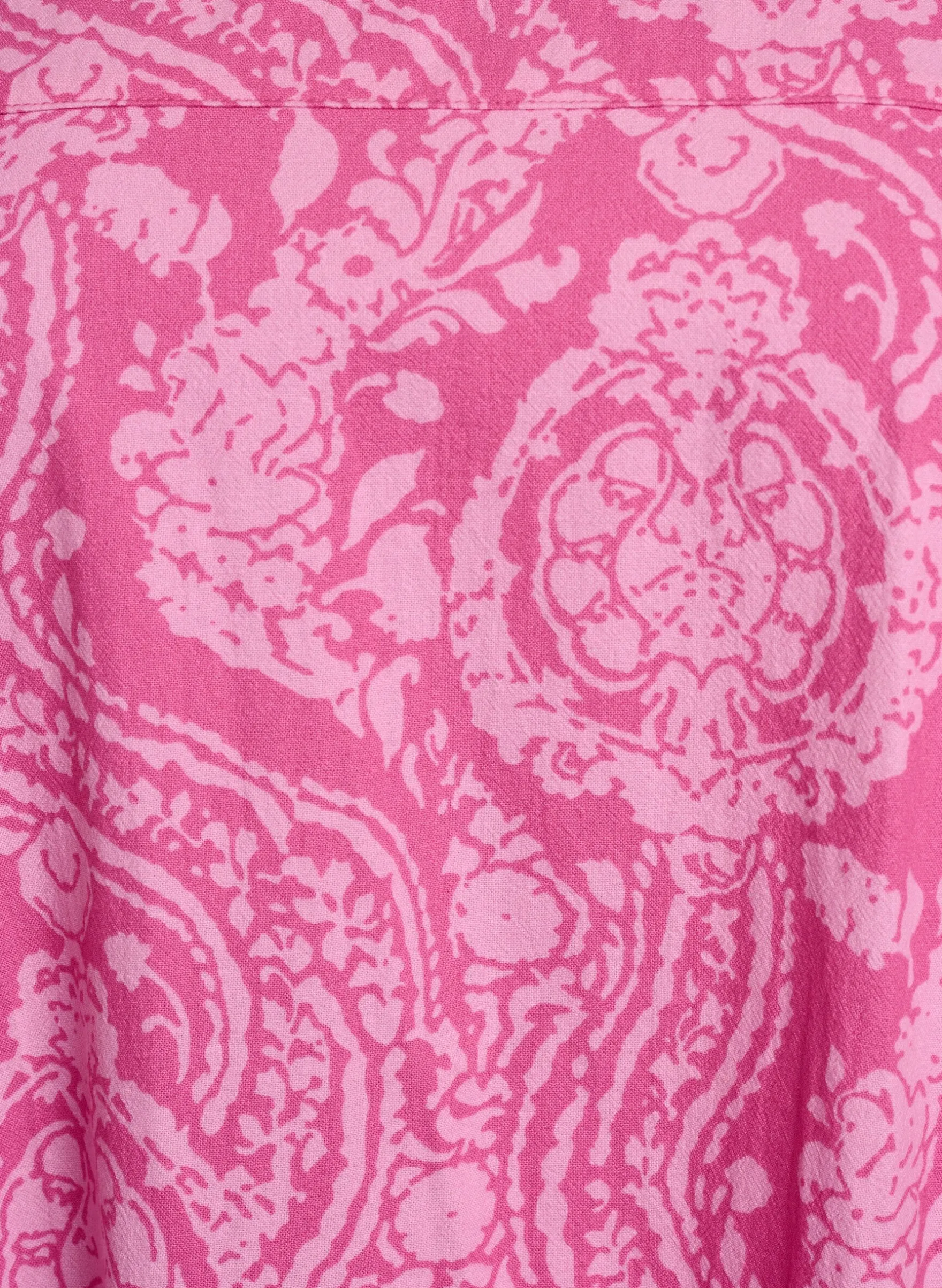 Kurzärmliges Baumwollkleid mit Aufdruck