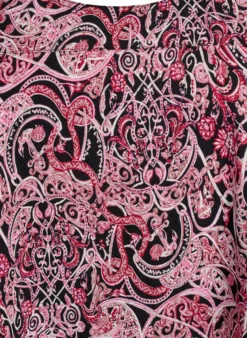 Kurzärmliges Baumwollkleid mit Aufdruck