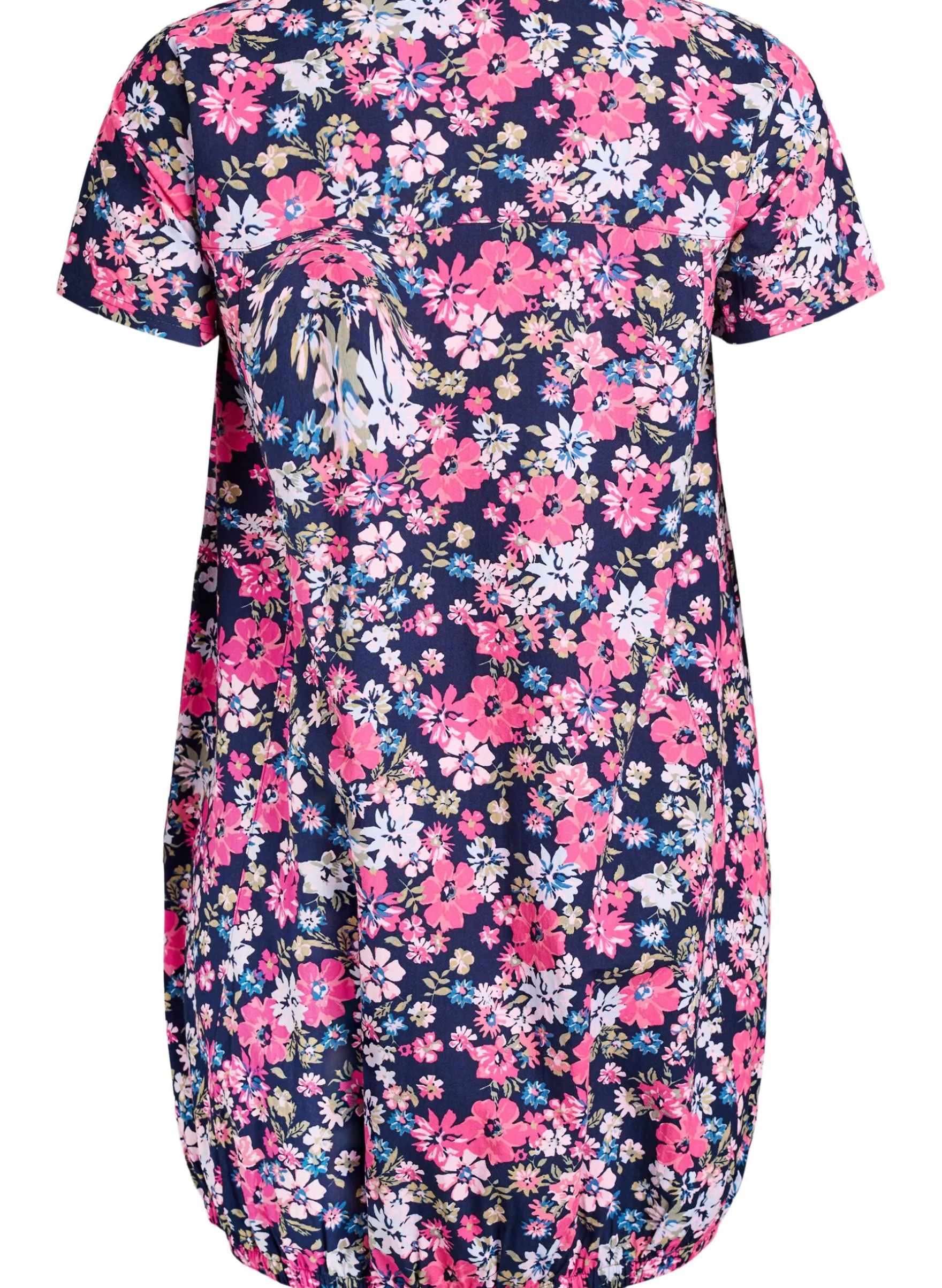 Kurzärmliges Baumwollkleid mit Print