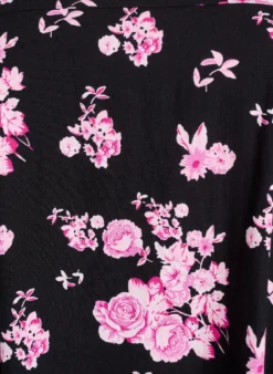 Kurzärmliges Baumwollkleid mit Print