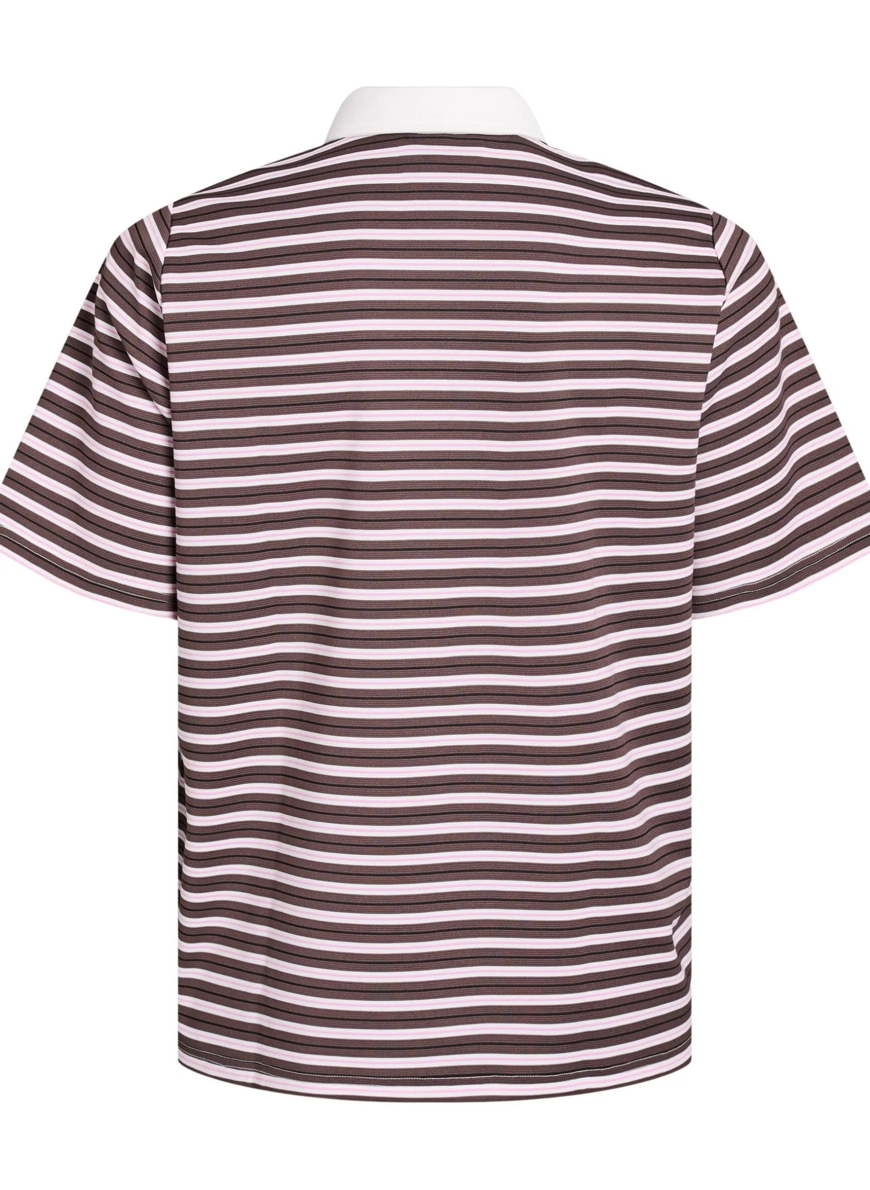 Kurzärmliges Poloshirt mit Streifen und Reißverschluss