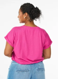 Kurzärmliges T-Shirt aus einer Baumwollmischung