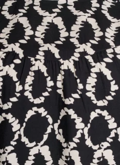 Langarmbluse mit Print und Schleifen