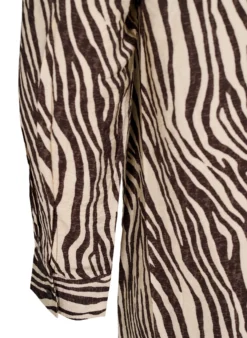 Lange Bluse mit Zebraprint