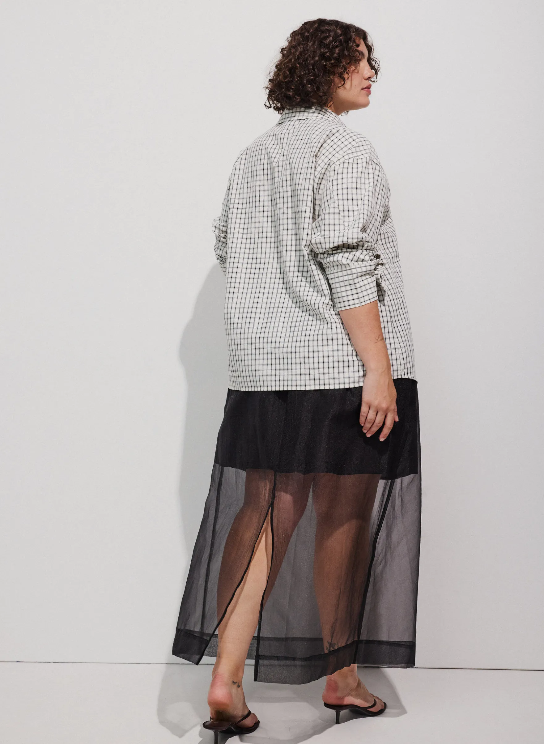 Langer Rock in Organza-Optik
