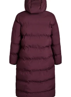 Langer Winter-Steppmantel mit Kapuze