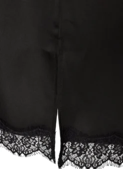 Langes Top aus Satin mit Spitzen
