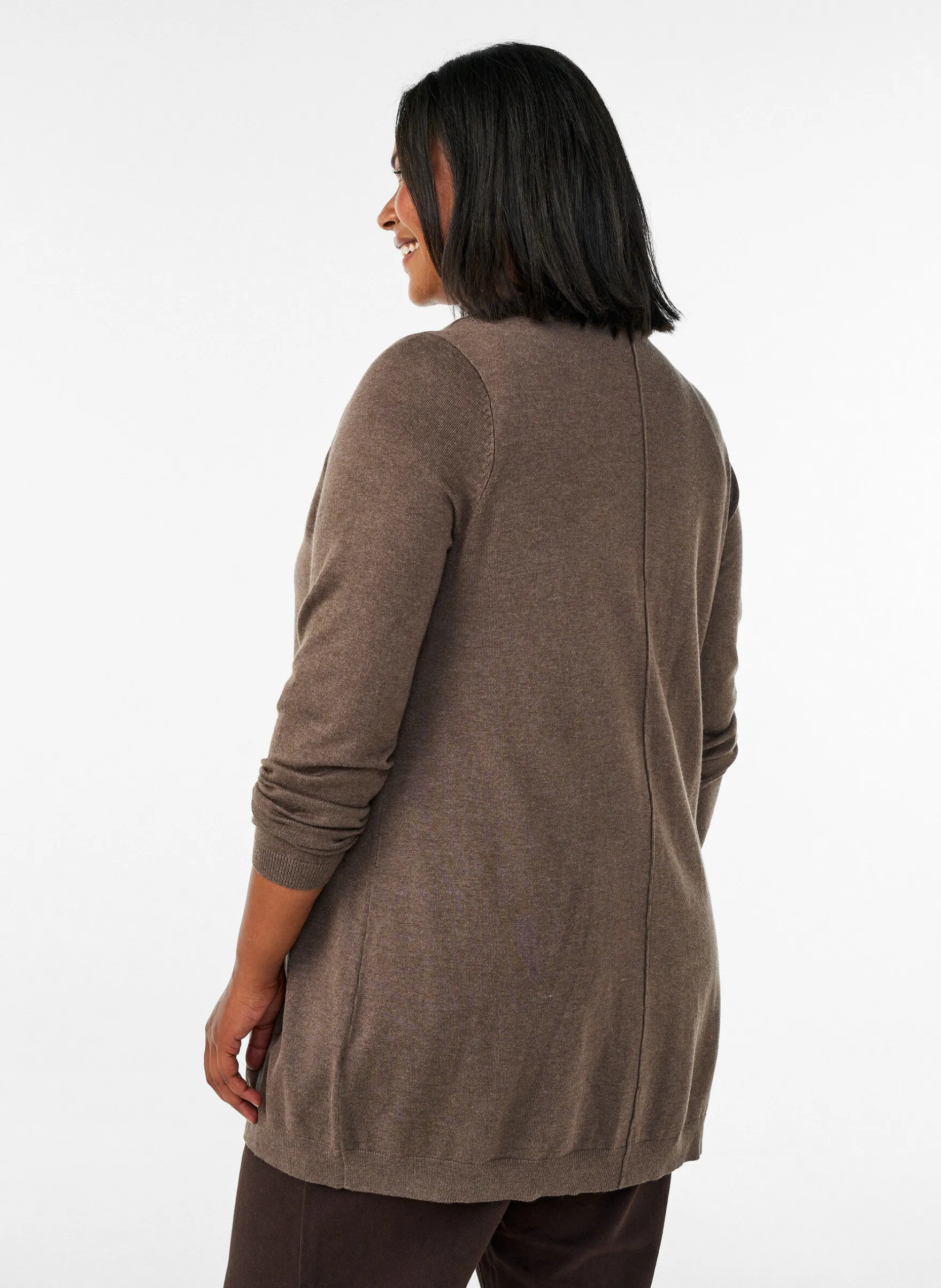 Lange Strickjacke aus einer Viskosemischung