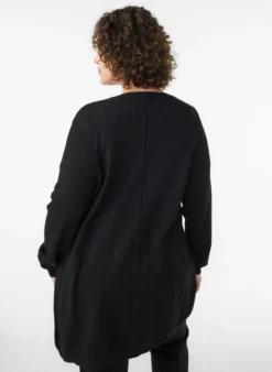 Lange Strickjacke aus einer Viskosemischung