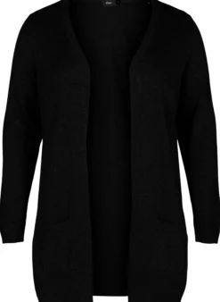 Lange Strickjacke aus einer Viskosemischung