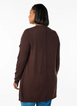 Lange Strickjacke aus Viskose-Mischung