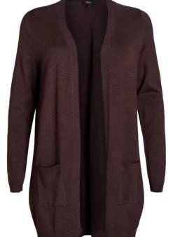 Lange Strickjacke aus Viskose-Mischung
