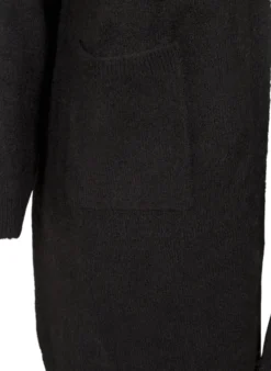 Lange Strickware Strickjacke mit Taschen