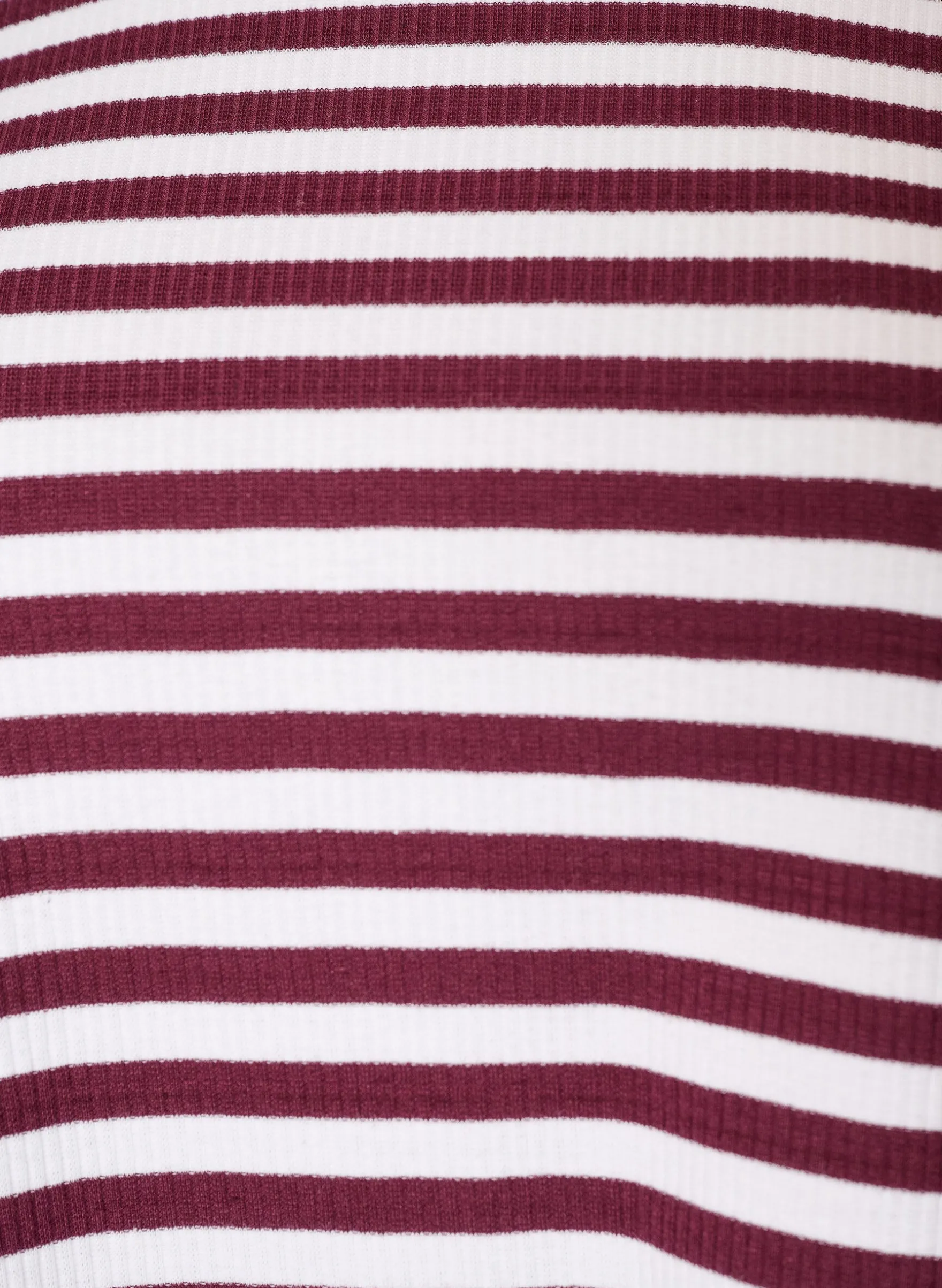 Langärmeliges Nachtoberteil aus geripptem Jersey mit Streifen