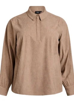 Langärmlige Bluse aus Cord
