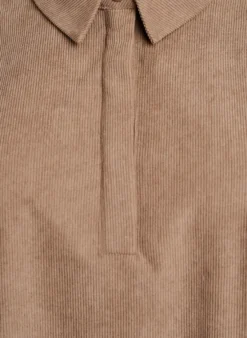 Langärmlige Bluse aus Cord