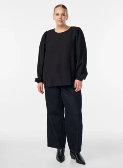Langärmlige Bluse aus Viskose