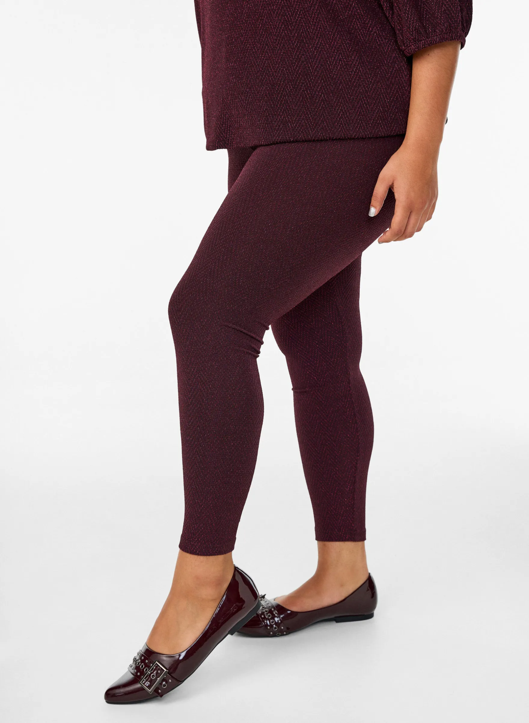 Leggings mit Glitzermuster