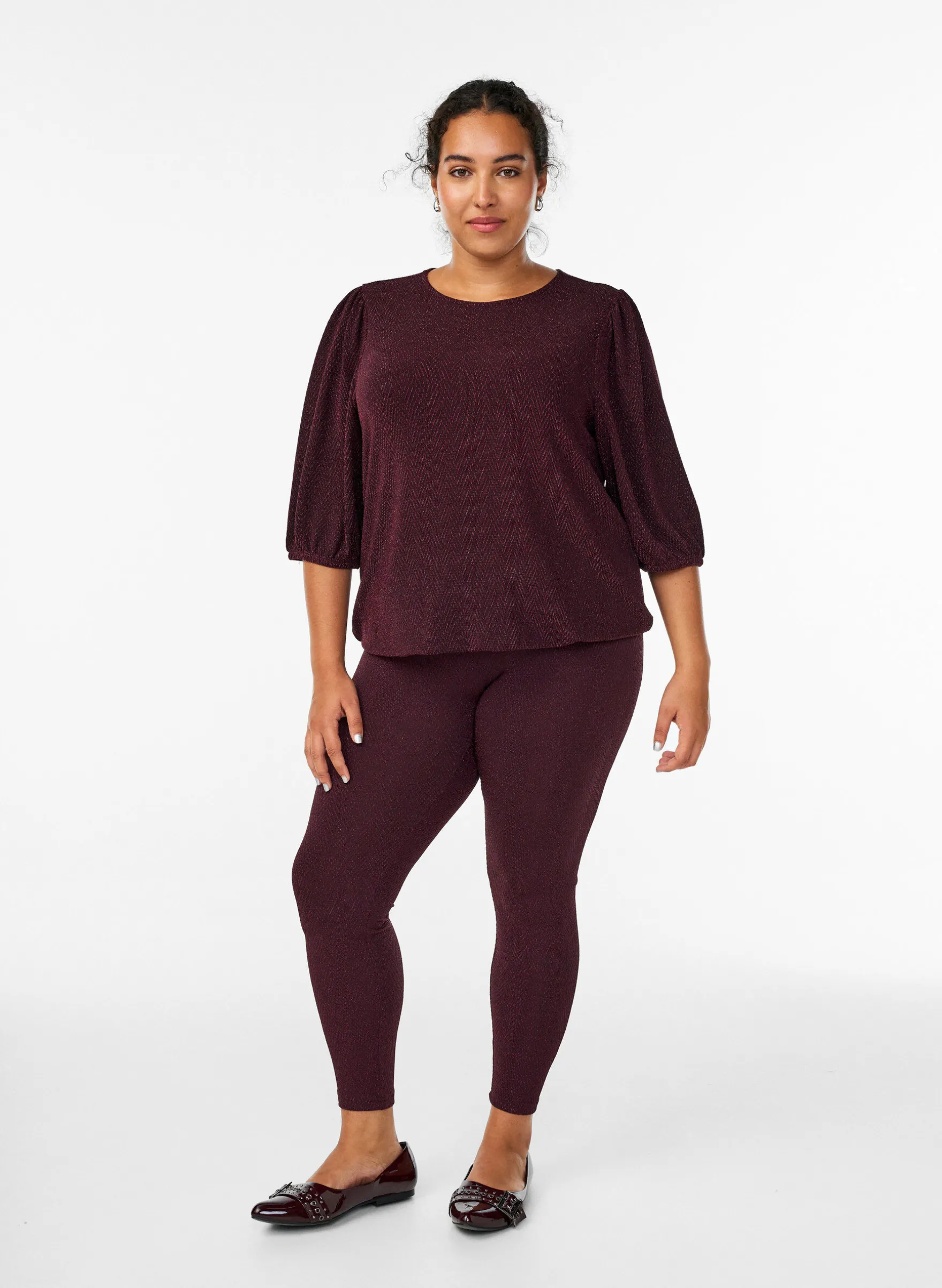 Leggings mit Glitzermuster