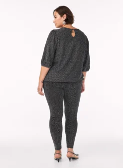 Leggings mit Glitzermuster