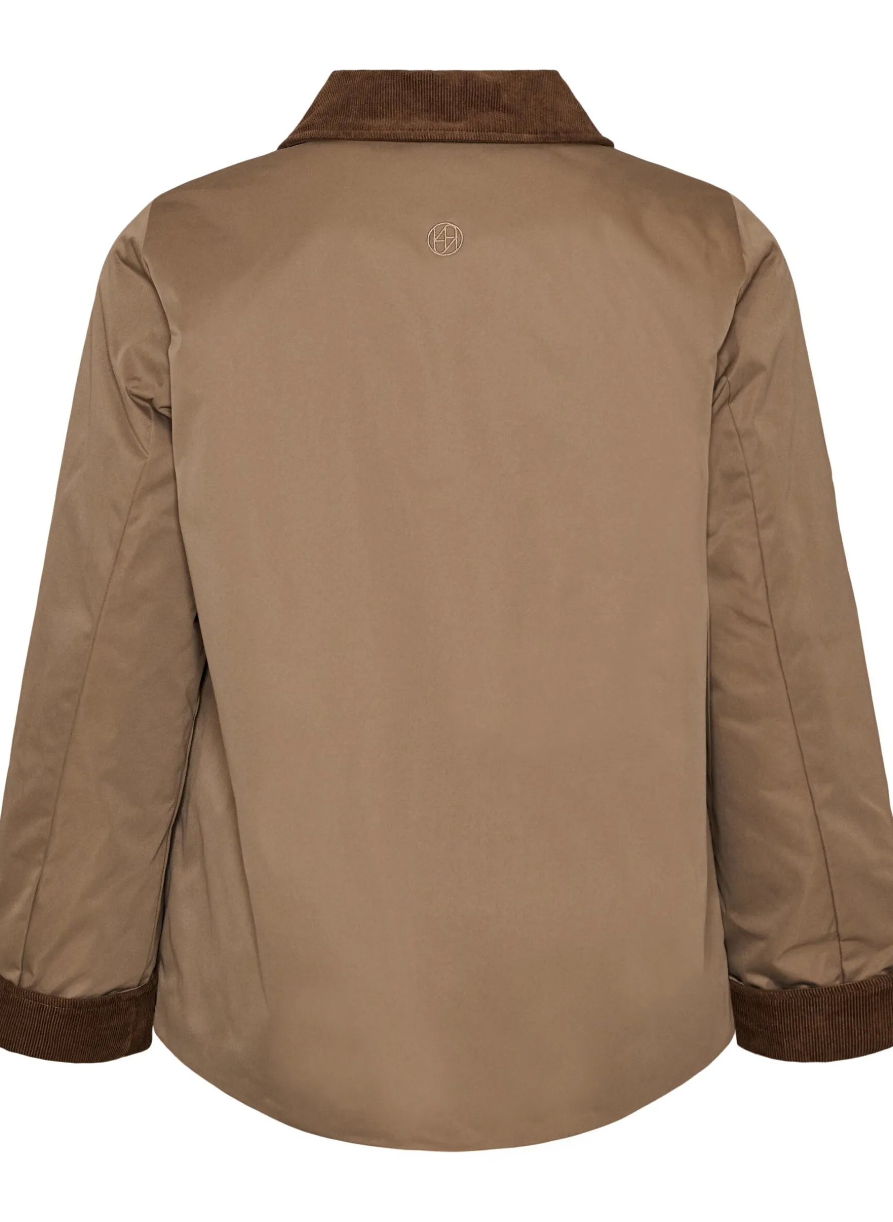 Leicht wattierte Jacke mit Cordkragen