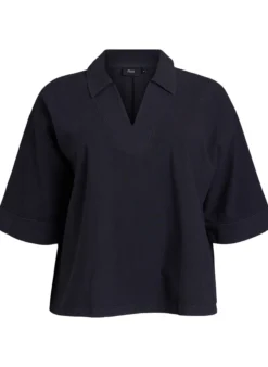Lockere Bluse mit Kragen und 1/2 Ärmeln
