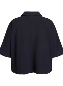 Lockere Bluse mit Kragen und 1/2 Ärmeln