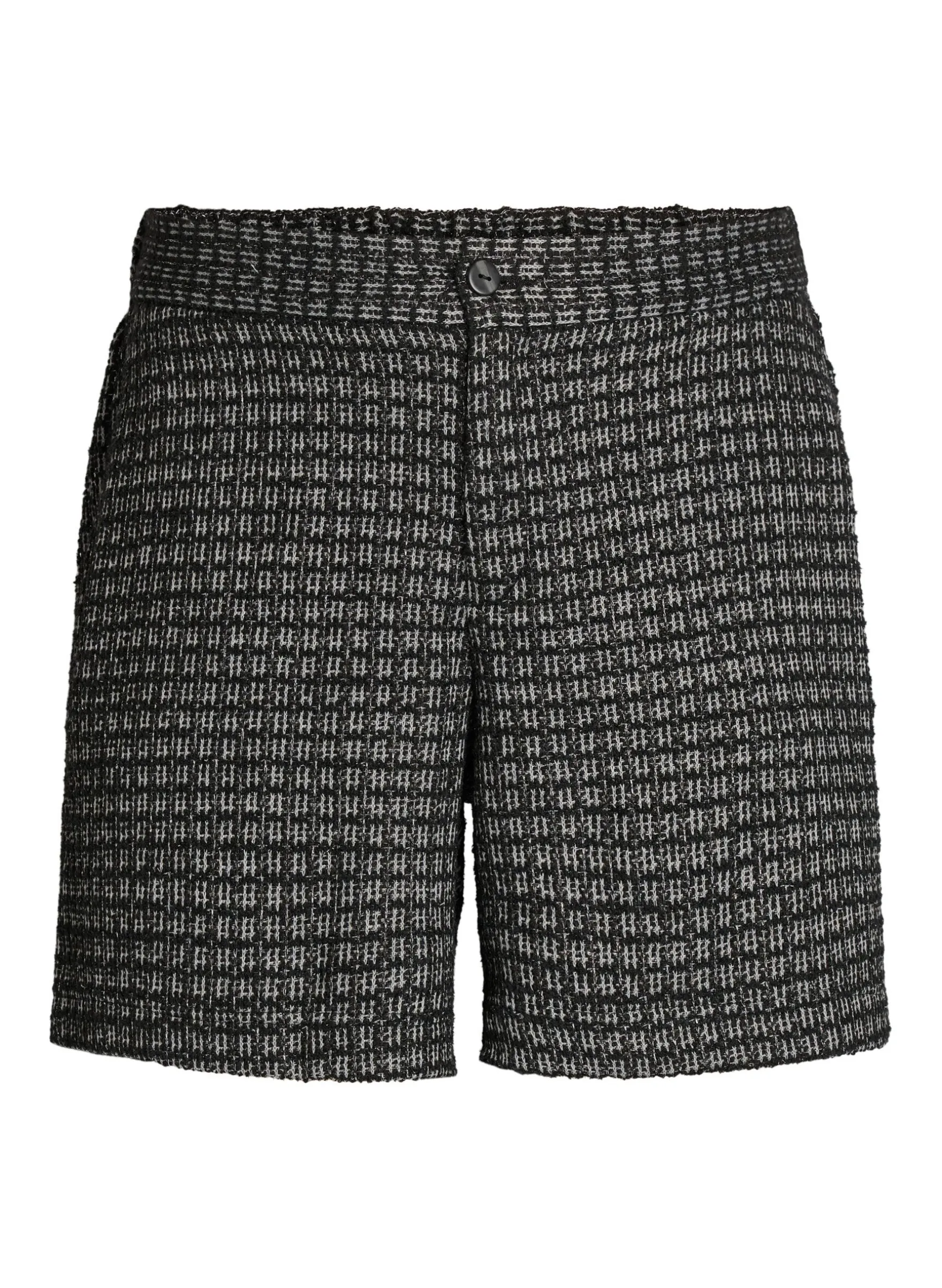 Lockere Bouclé-Shorts mit Taschen