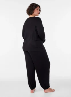 Lockere Pyjamahose aus Viskose mit elastischem Bund