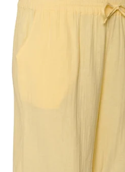 Lockere Shorts aus Baumwollmusselin mit hoher Taille
