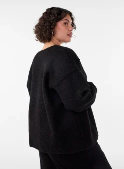 Lockere Strickjacke mit Taschen