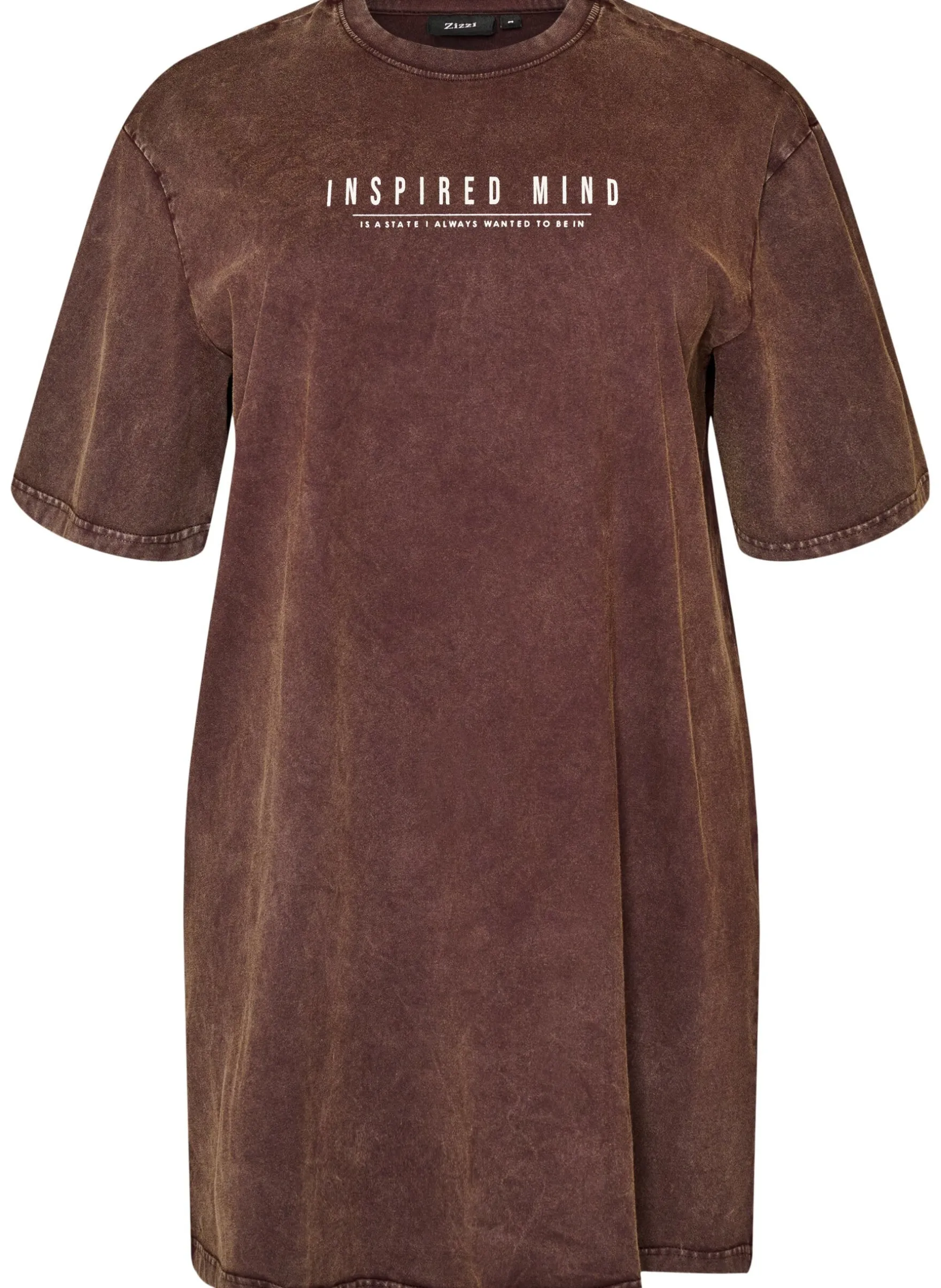 Lockeres T-Shirt-Kleid mit Washed-Optik