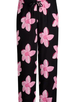 Lockere Viskosehose mit Print