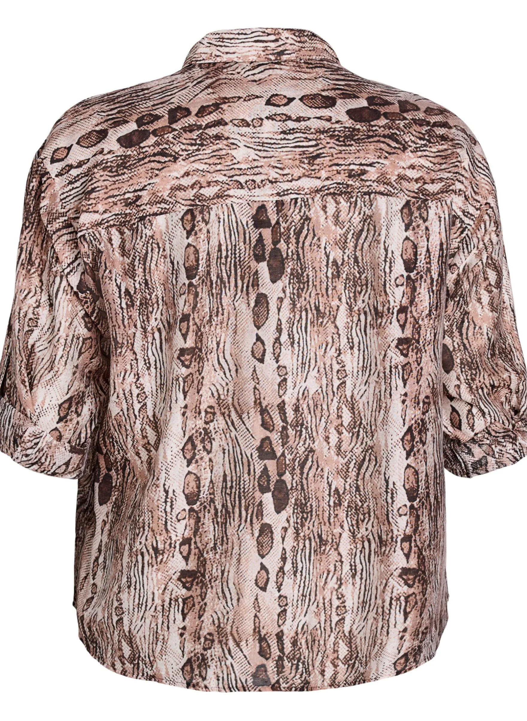 Locker sitzendes Shirt mit Tierprint und Brusttaschen